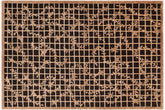 6x9 hand knotted modern wool rug in black and tan - Chic Alyse
