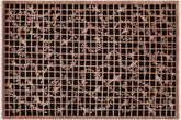6x9 hand knotted modern wool rug in black and brown - Modern Mozella