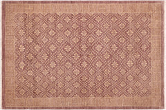 handmade Modern Kafkaz Red Gold Hand Knotted RECTANGLE 100% WOOL area rug 6' x 9'
