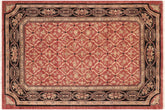 6x9 hand knotted transitional wool rug in red and black - Boho Chic Joel