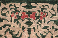 handmade Modern Kafkaz Green Tan Hand Knotted RECTANGLE 100% WOOL area rug 6' x 9'