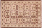 6x9 hand knotted modern wool rug in brown and tan - Modern Talisha
