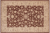 10x13 hand knotted Ziegler wool rug in brown and tan - Classic Ziegler Ilana