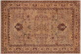 10x14 hand knotted Ziegler wool rug in gray and tan - Chic Ziegler Hee