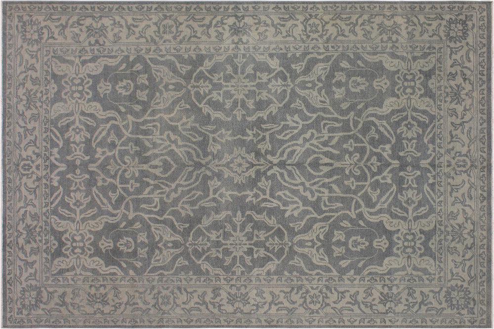 handmade Traditional Kafkaz Gray Green Hand Knotted RECTANGLE 100% WOOL area rug 8' x 11'