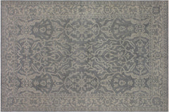 handmade Traditional Kafkaz Gray Green Hand Knotted RECTANGLE 100% WOOL area rug 8' x 11'