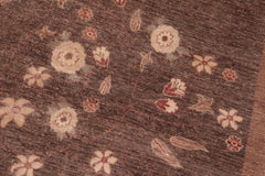 handmade Modern Kafkaz Brown Beige Hand Knotted RECTANGLE 100% WOOL area rug 6' x 9'
