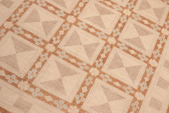 handmade Modern Kafkaz Rust Tan Hand Knotted RECTANGLE 100% WOOL area rug 6' x 9'