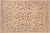 6x9 hand knotted Ziegler wool rug in beige and tan - Chic Ziegler Nicol