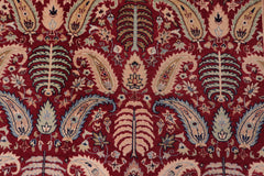 handmade Transitional Agra Red Blue Hand Knotted RECTANGLE 100% WOOL area rug 6x9