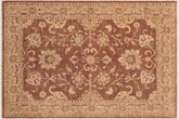 8x9 hand knotted Ziegler wool rug in brown and tan - Oriental Ziegler Caterina