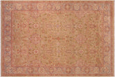 6x9 hand knotted Vegetable Dyed wool rug in green and gray - Sultanabad Candyce