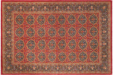 handmade Transitional Red Blue Hand Knotted RECTANGLE 100% WOOL area rug 6' x 9'
