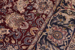 handmade Traditional Agra Red Blue Hand Knotted RECTANGLE 100% WOOL area rug 6x9