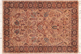 handmade Traditional Shahid Taupe Blue Hand Knotted RECTANGLE 100% WOOL area rug 6x9