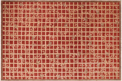 handmade Modern Kafkaz Red Tan Hand Knotted RECTANGLE 100% WOOL area rug 10' x 14'