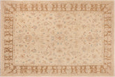 10x14 hand knotted Ziegler wool rug in beige and brown - Chic Ziegler Latesha