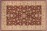 10x14 hand knotted Ziegler wool rug in brown and tan - Oriental Ziegler Gearldin