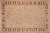 10x14 hand knotted Ziegler wool rug in tan and brown - Bohemian Ziegler Francina