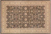 handmade Transitional Kafkaz Charcoal Beige Hand Knotted RECTANGLE 100% WOOL area rug 9x12