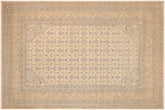 10x14 hand knotted Ziegler wool rug in beige and gold - Chic Ziegler Denese