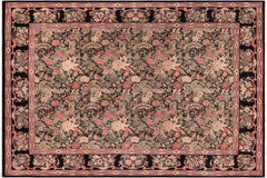 handmade Transitional Basarabian Black Black Hand Knotted RECTANGLE 100% WOOL area rug 9x12
