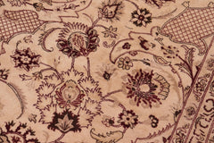 handmade Traditional Agra Beige Red Hand Knotted RECTANGLE 100% WOOL area rug 9x12