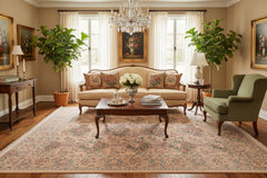 handmade Transitional Pupo Tan Tan Hand Knotted RECTANGLE 100% WOOL area rug 9x12