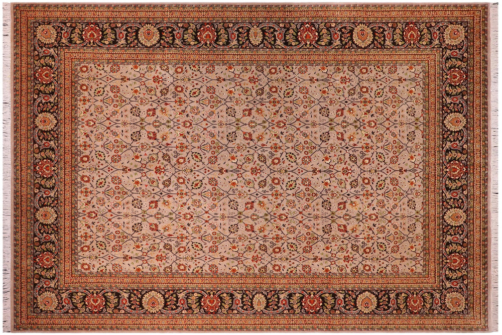handmade Transitional Lt. Gray Brown Hand Knotted RECTANGLE 100% WOOL area rug 9x12