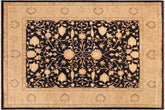 8x9 hand knotted Ziegler wool rug in blue and beige - Classic Ziegler Silvana
