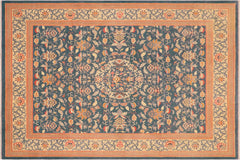 handmade Traditional Kafkaz Green Teal Hand Knotted RECTANGLE 100% WOOL area rug 8x10