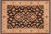 8x10 hand knotted Ziegler wool rug in brown and tan - Oriental Ziegler Jae