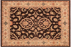 handmade Traditional Kafkaz Brown Tan Hand Knotted RECTANGLE 100% WOOL area rug 8x10