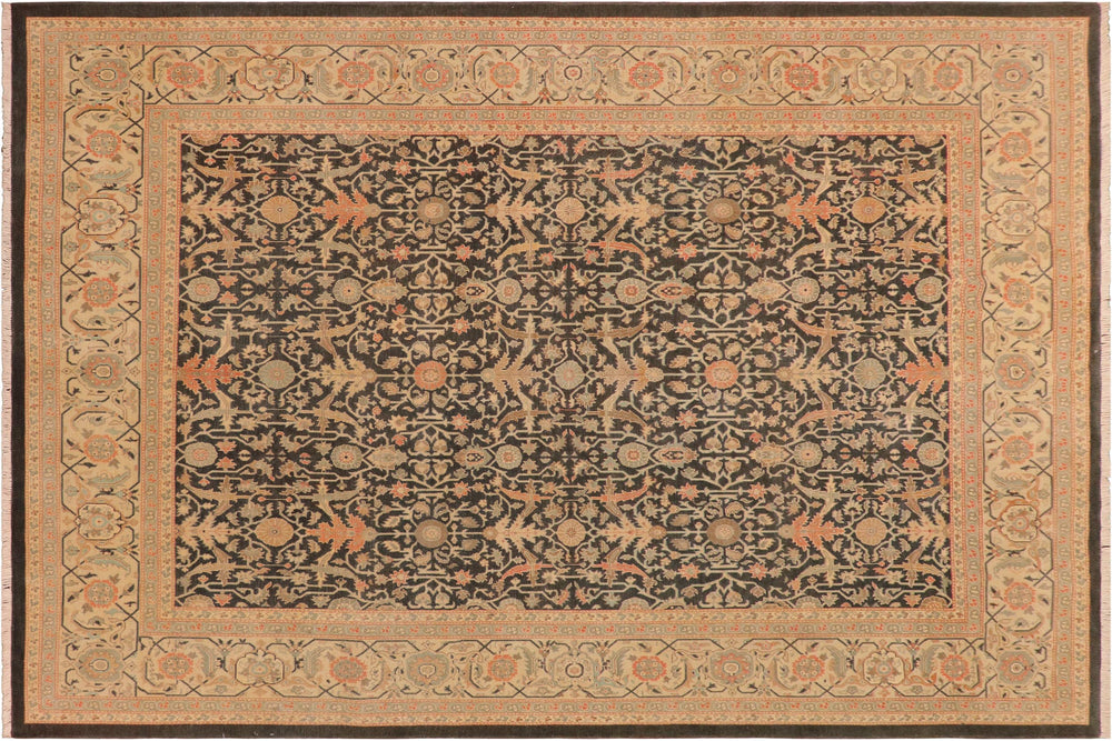 handmade Transitional Kafkaz Drk.green Beige Hand Knotted RECTANGLE 100% WOOL area rug 8x10