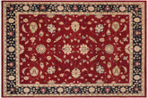 9x12 hand knotted Ziegler wool rug in red and blue - Bohemian Ziegler Tequila