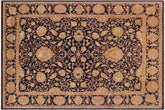 9x13 hand knotted Ziegler wool rug in blue and green - Bohemian Ziegler Marilu