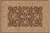 9x12 hand knotted Ziegler wool rug in brown and tan - Classic Ziegler Jenice