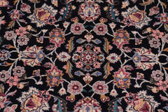 handmade Traditional Rehan Black Ivory Hand Knotted RECTANGLE 100% WOOL area rug 9x12