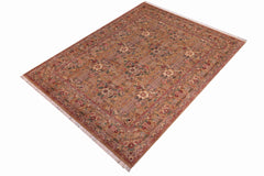 handmade Transitional Pupo Tan Tan Hand Knotted RECTANGLE 100% WOOL area rug 9x12