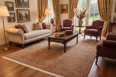handmade Transitional Drk. Blue Lt. Green Hand Knotted RECTANGLE 100% WOOL area rug 9x12