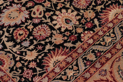 handmade Transitional New Asif Black Tan Hand Knotted RECTANGLE 100% WOOL area rug 9x12