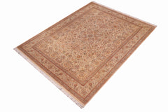 handmade Traditional Ivory Ivory Hand Knotted RECTANGLE 100% WOOL area rug 9x12