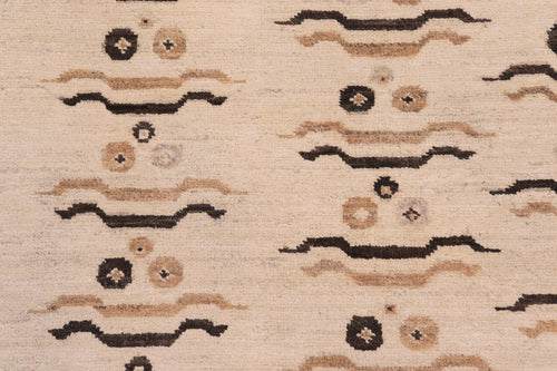 handmade Transitional Kafkaz Lt. Tan Lt. Tan Hand Knotted RECTANGLE 100% WOOL area rug 9' x 15'
