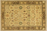 handmade Traditional Sultanabad Beige Green Hand Knotted RECTANGLE 100% WOOL area rug 4x6