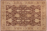 8x10 hand knotted transitional wool rug in brown and tan - Chic Olimpia