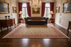 handmade Transitional Green Aubergine Hand Knotted RECTANGLE 100% WOOL area rug 8x10
