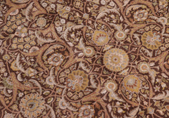 handmade Traditional Brown Beige Hand Knotted RECTANGLE 100% WOOL area rug 8x10