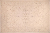 9x12 hand knotted Ziegler wool rug in tan - Chic Ziegler Bryanna