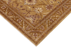 handmade Traditional Kafkaz Tan Brown Hand Knotted RECTANGLE 100% WOOL area rug 9x12