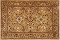 handmade Traditional Kafkaz Tan Brown Hand Knotted RECTANGLE 100% WOOL area rug 9x12